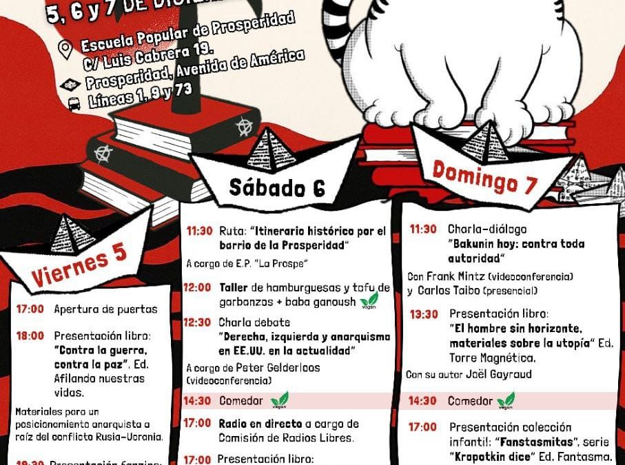 Piedra Papel en el XXIII Encuentro del Libro Anarquista de Madrid